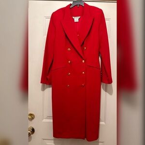 Double breasted red Austin Reed Coat